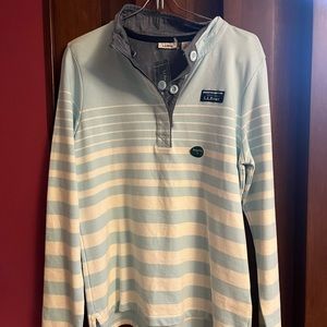 LL Bean men’s size small polo long sleeve skylight sea blue nwt